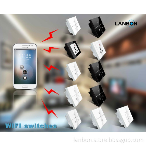 No Gateway!remote control Android /Iphone WIFI switch smart home system touch switch light switch
